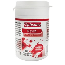 Таблетки содержащие витамин B-12 "OPTISANA" B-VITAMIINI 1000 мкг 120 таб