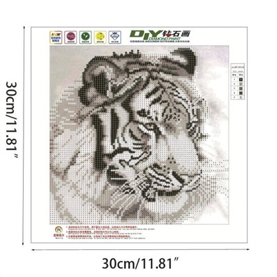 Стразовая картина «Тигр» 30*30 см