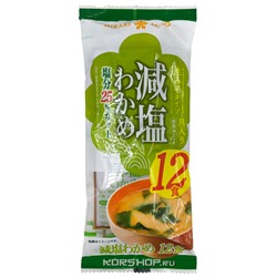 Суп Мисо б/п с водорослями с пониженным содержанием соли Hikari Miso (12 порций), Япония, 180 г Акция