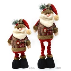 Новогоднее украшение Дед Мороз на телескопических ножках 38-48 см / Е148 /уп 60/