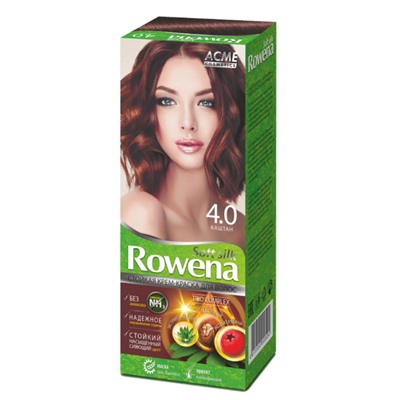 Rowena soft silk Стойкая крем-краска для волос тон 4.0 каштан