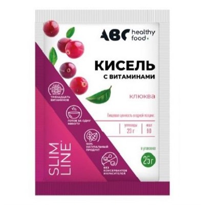 АВС хэлси фуд кисель со вкусом клюквы 25 г