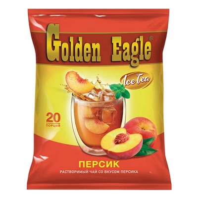 Растворимый чай со вкусом персика Golden Eagle, 20гр (упаковка 20шт)