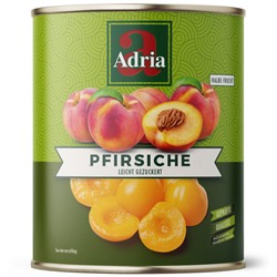 Персики консервированные очищенные (половинки) Adria 820 г