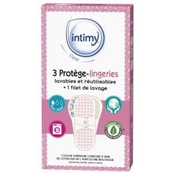Intimy Care 3 Prot?ge-Lingeries Lavables et R?utilisables + 1 Filet de Lavage
