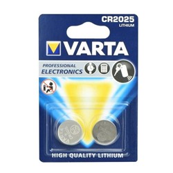 Батарейка литевая VARTA CR2025 бл/2