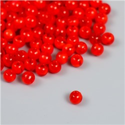 Набор пластиковых бусин "Астра" 6 мм, 20 гр (170+/-10шт), красный