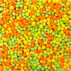 Кондитерская посыпка "Воздушные шарики", зеленые, желтые, оранжевые, 50 г
