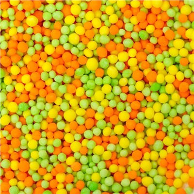 Кондитерская посыпка "Воздушные шарики", зеленые, желтые, оранжевые, 20 г
