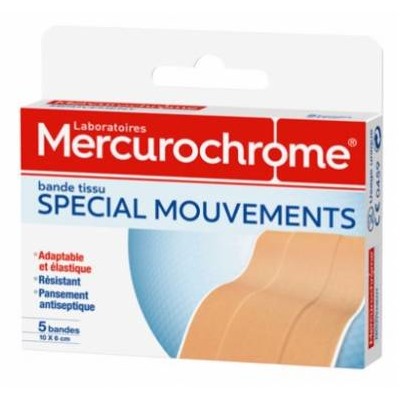 Mercurochrome Bande Tissu Sp?cial Mouvements 5 Bandes