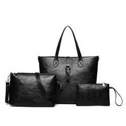 Комплект сумок из 3 предметов, арт А67, цвет:чёрный