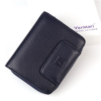 Маленький женский кожаный кошелек VerMari 55088 Дарк Блу