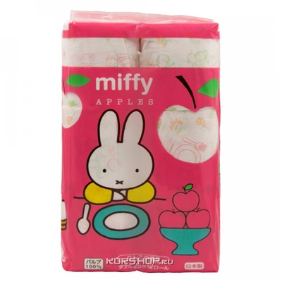 Туалетная бумага Miffy Apple Marutomi (2 слоя), Япония