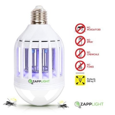 Светодиодная Лампа с Ловушкой для Комаров Zapp Light Оптом