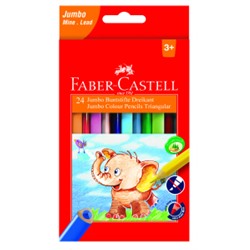 Цветный карандаши Слоник Jumbo, набор цветов, в картонной коробке, 24 шт