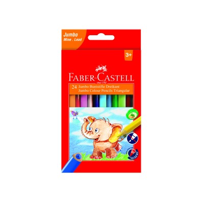 Цветный карандаши Слоник Jumbo, набор цветов, в картонной коробке, 24 шт
