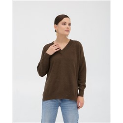 Пуловер из пуха яка 02056 коричневый