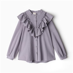 Блузка для девочки MINAKU цвет серый, рост 122 см