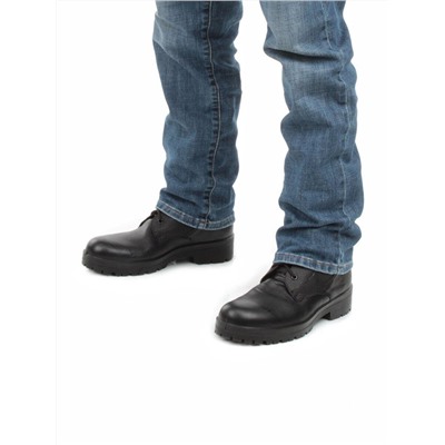 05-9007 BLACK Ботинки зимние мужские (искусственная кожа, искусственный мех)
