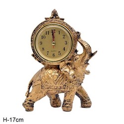 Часы статуэтка Слон 17 см / 1079A /уп 72/