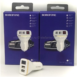 Автомобильное зарядное устройство Borofone BZ11 Display 2 USB White (15)