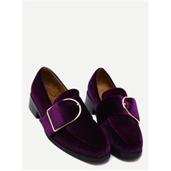 Фиолетовые бархатные туфли