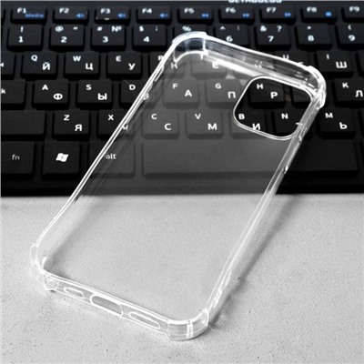 Чехол LuazON для iPhone 12/12 Pro, 6.1", силиконовый, противоударный, прозрачный