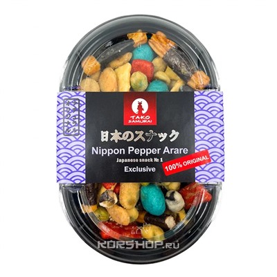 Японские снэки Пеппер Арарэ Тако Самурай Nippon Snack, 90 г Акция