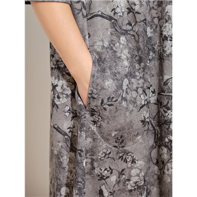 Платье 0238-1 серый меланж