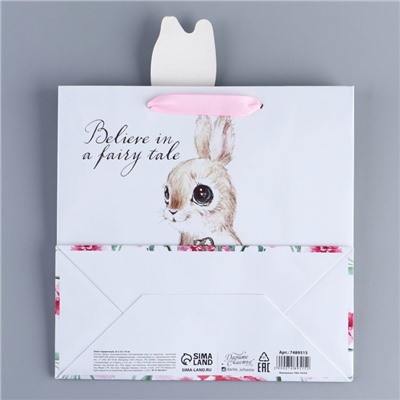 Пакет подарочный, упаковка «Кролик», 22 х 22 х 10 см