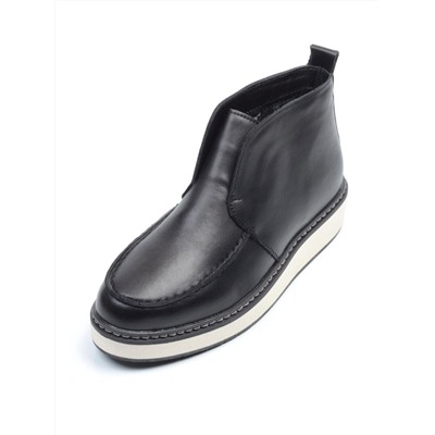 01-5173-1 BLACK Ботинки демисезонные (натуральная кожа, байка)