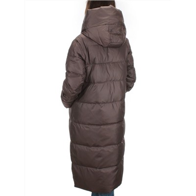 H-2203 BROWN Пальто зимнее женское (200 гр .холлофайбер)