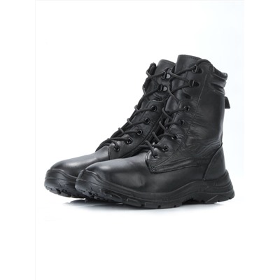 05-9003 BLACK Ботинки зимние мужские (искусственная кожа, искусственный мех)