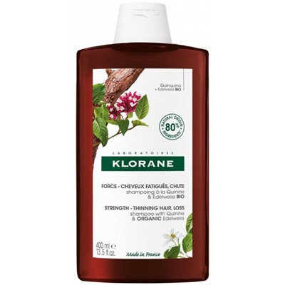 Klorane Force - Cheveux Fatigu?s and Chute Shampoing ? la Quinine et Edelweiss Bio 400 ml