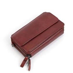 Женская кожаная сумка-портмоне 2019946А К209 Марроне Россо
