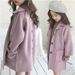 Пальто для девочек арт КД49, цвет:розовый