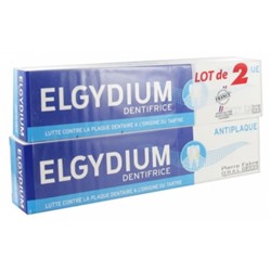Elgydium Dentifrice Anti Plaque Lot de 2 x 75 ml