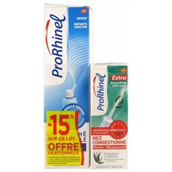 ProRhinel Spray Nasal Enfants-Adultes 100 ml + Extra Eucalyptus Spray Nasal 20 ml