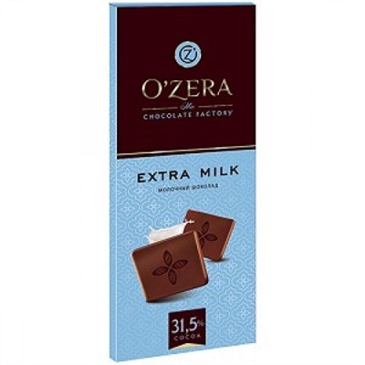 «OZera», шоколад молочный «Extra milk» , 90 гр. Яшкино