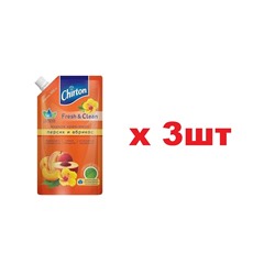 Chirton Крем-мыло жидкое Персик и абрикос 500мл 3шт