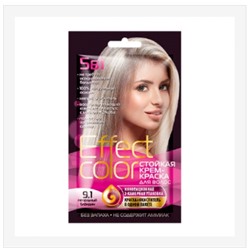 5в1 Стойкая крем-краска для волос Effect Color 50 мл, тон 9.1 пепельный блондин