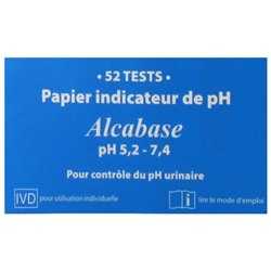 Dr. Theiss Alcabase Papier Indicateur de pH 52 Tests