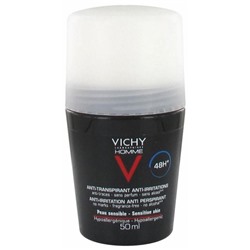Vichy Homme D?odorant Anti-Transpirant Anti-Irritations 48H Roll-On 50 ml