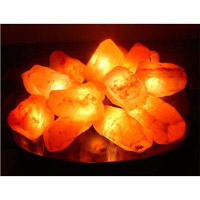 Огненная ЧАША Солевая лампа из 15 камней на блюде (Россия)