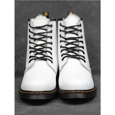 04-MB6021-2 WHITE Ботинки зимние женские (натуральная кожа, натуральный мех)