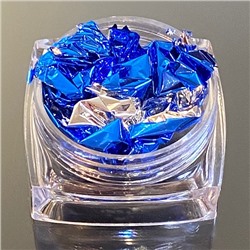 TARTISO Фольга FCC-20 жатая двухцветная Голубая с серебром