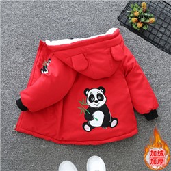 Куртка детская, арт КД130, цвет: красный бамбуковый мишка