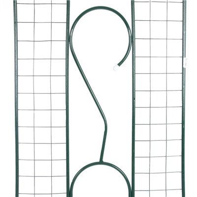Шпалера, 210 × 50 × 1 см, металл, зелёная, «Узорная»