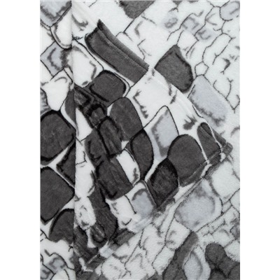 Плед фланель Absolute "Камешки", серый, белый (tr-201188-gr)