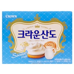 Печенье со сливочной начинкой Сандо Crown, Корея, 161 г Акция